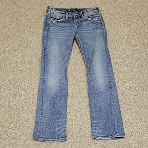 Silver Jeans Aiko Low Light Blue Baby Boot Cut Jeans Sz 29 X 31 Y2K Western